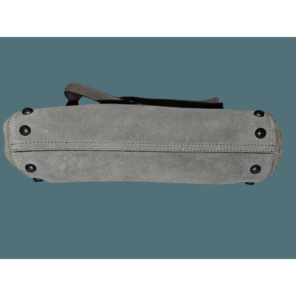 Loeffler Randall Gray Hobo Suede Black Studded Shoulder Crossbody Bag - Picture 5 of 16